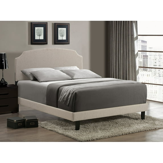 Hillsdale Furniture Lawler Upholstered King Bed, Cream