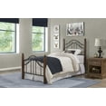 thumbnail image 1 of Hillsdale Furniture Madison Textured Black Metal Twin Bed with Cherry Wood Posts, 1 of 2