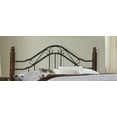 thumbnail image 1 of Hillsdale Furniture Madison Textured Black Metal and Cherry Wood Posts Full/Queen Headboard, 1 of 2