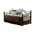thumbnail image 1 of Hillsdale Furniture Madison Wood and Metal Twin Daybed with Trundle, Black with Cherry Posts, 1 of 3