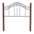 thumbnail image 1 of Hillsdale Furniture Matson Black Metal with Cherry Wood Posts Twin Headboard, 1 of 8