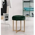 thumbnail image 1 of Hillsdale Furniture Maura Tufted Backless Metal Vanity Stool, Emerald Green Velvet, 1 of 6