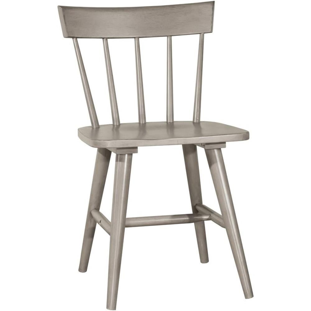 Gray Wood Spindle Back Dining Chairs, Set of 2