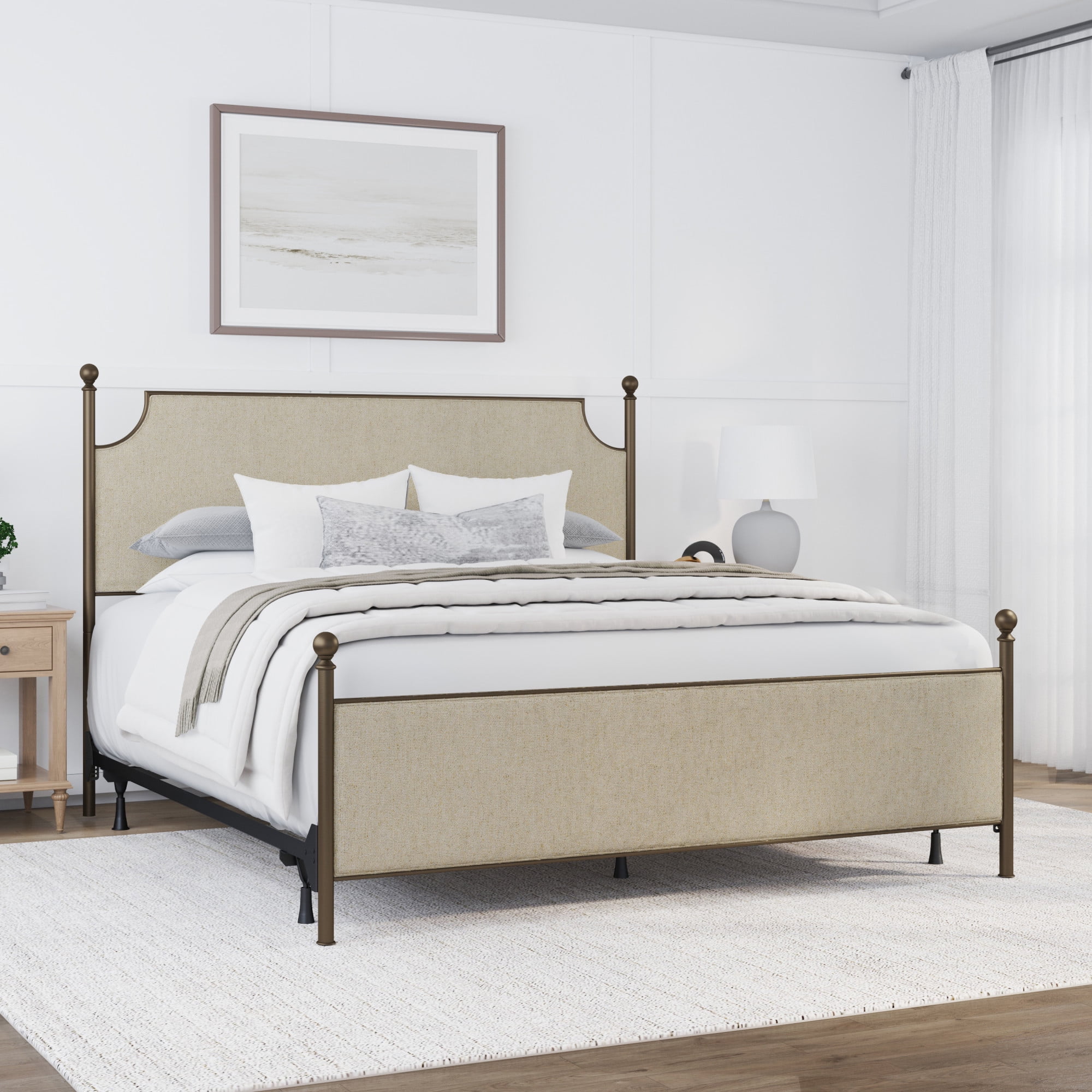 Queen of Allendale さま専用 Hillsdale Furniture McArthur Queen Metal and Upholstered Bed