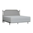 thumbnail image 1 of Hillsdale Furniture Melanie Wood and Cane King Headboard with Frame French Gray, 1 of 4