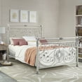 thumbnail image 1 of Hillsdale Furniture Mercer Brushed White Metal Sleigh Queen Bed, 1 of 11