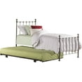 thumbnail image 1 of Hillsdale Furniture Molly Twin Metal Bed with Suspension Deck and Roll Out Trundle, Black Steel, 1 of 2