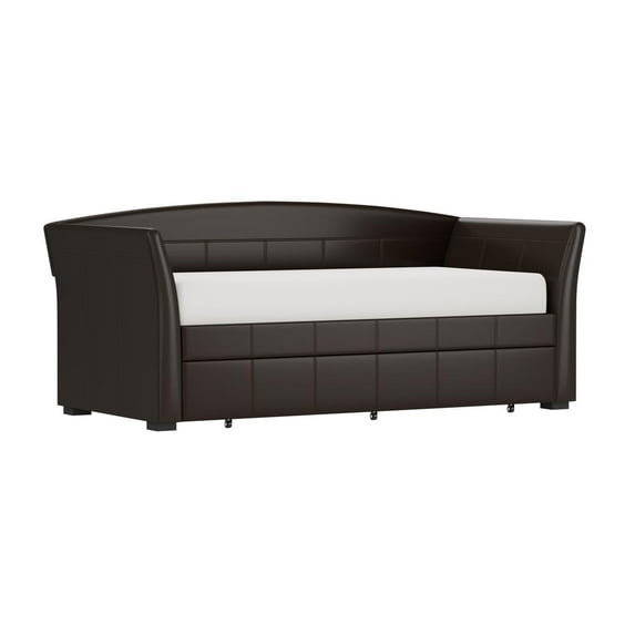 Hillsdale Furniture Montgomery Upholstered Twin Daybed with Trundle, Brown