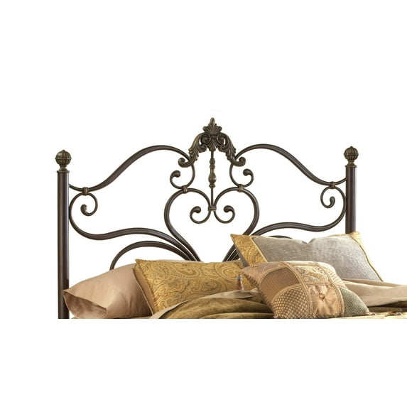 Hillsdale Furniture Newton Queen Metal Headboard with Frame, Antique Brown