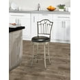 thumbnail image 1 of Hillsdale Furniture Portland Metal Counter Height Swivel Stool, Matte Nickel, 1 of 2