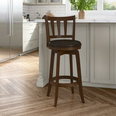 Hillsdale Furniture Presque Isle Wood Bar Height Swivel Stool, Cherry