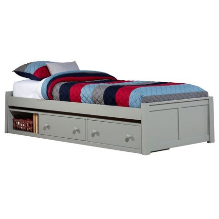 Hillsdale Furniture Pulse Twin Platform Bed with Storage, Gray
