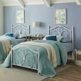 thumbnail image 1 of Hillsdale Furniture Ruby Textured White Metal Scroll Twin Bed, 1 of 12
