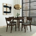 thumbnail image 1 of Hillsdale Furniture San Marino 5 Piece Mid-Mod Round Wood Dining Set, Chestnut, 1 of 5