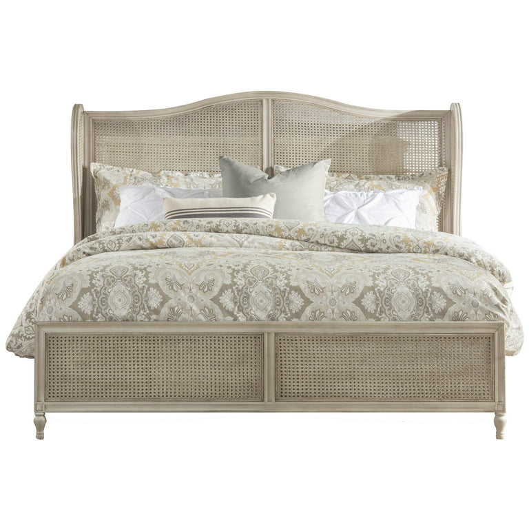Hillsdale Sausalito 2723BQR Sausalito Wood and Cane Wing Back Design Queen  Size Bed, Wayside Furniture & Mattress