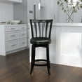 thumbnail image 1 of Hillsdale Furniture Savana 25.5" Wood Upholstered Counter Height Swivel Stool, Black, 1 of 14