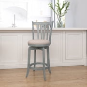 Hillsdale Furniture Savana Wood Counter Height Swivel Stool, Blue Wire Brush