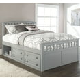 thumbnail image 1 of Hillsdale Furniture Schoolhouse 4.0 Charlie Captain's Full Bed, 1 Storage Unit, Gray, 1 of 5