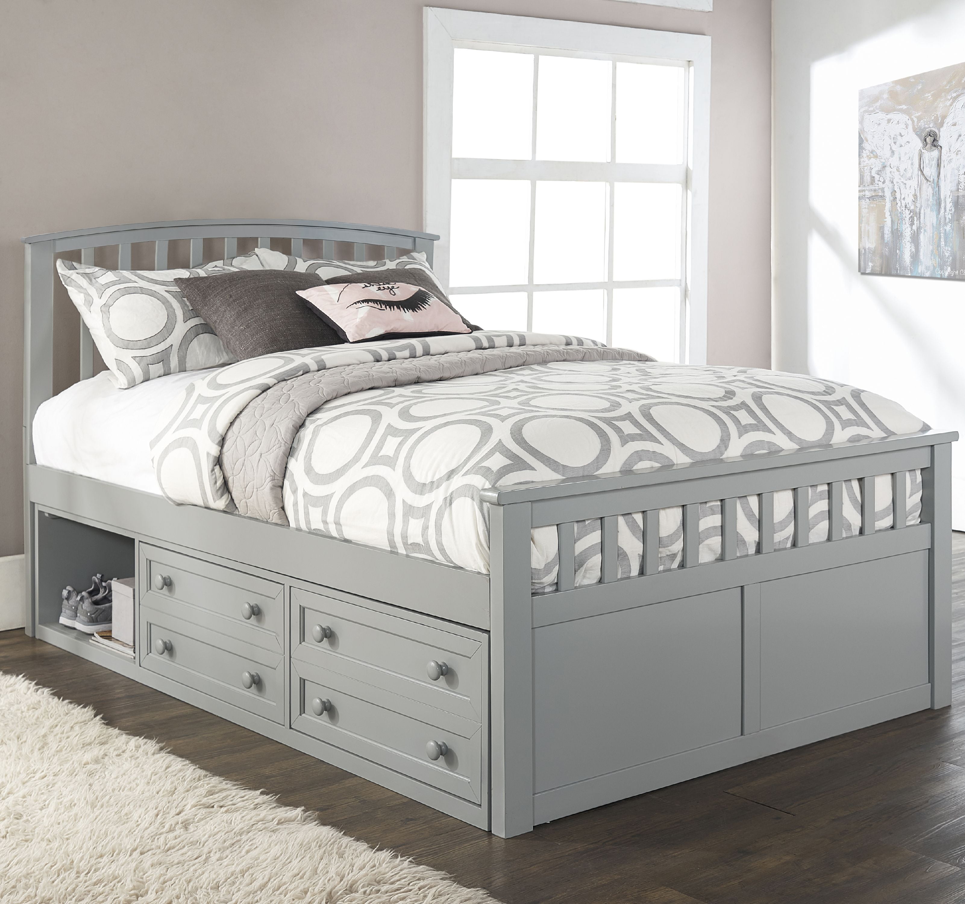 Hillsdale Furniture Schoolhouse 4.0 Charlie Captain's Full Bed, 2