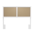 thumbnail image 1 of Hillsdale Furniture Serena Wood and Cane Panel Full/Queen Headboard, White, 1 of 11