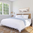 thumbnail image 1 of Hillsdale Furniture Serena Wood and Cane Panel King Headboard with Bed Frame, White, 1 of 13