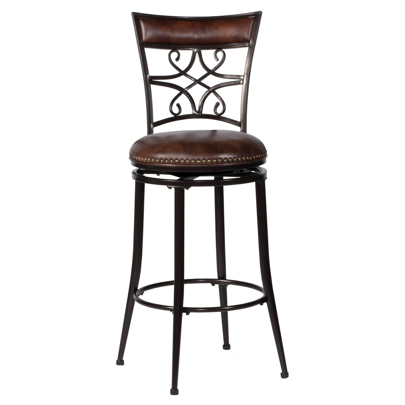 Hillsdale Furniture Seville 30 in. Swivel Bar Stool with Nailhead Trim