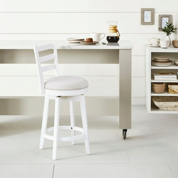 Hillsdale Furniture Shannon Wood Counter Height Swivel Stool, White