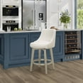 thumbnail image 1 of Hillsdale Furniture Stonebrooke Wood and Upholstered Counter Height Swivel Stool, Champagne, 1 of 14