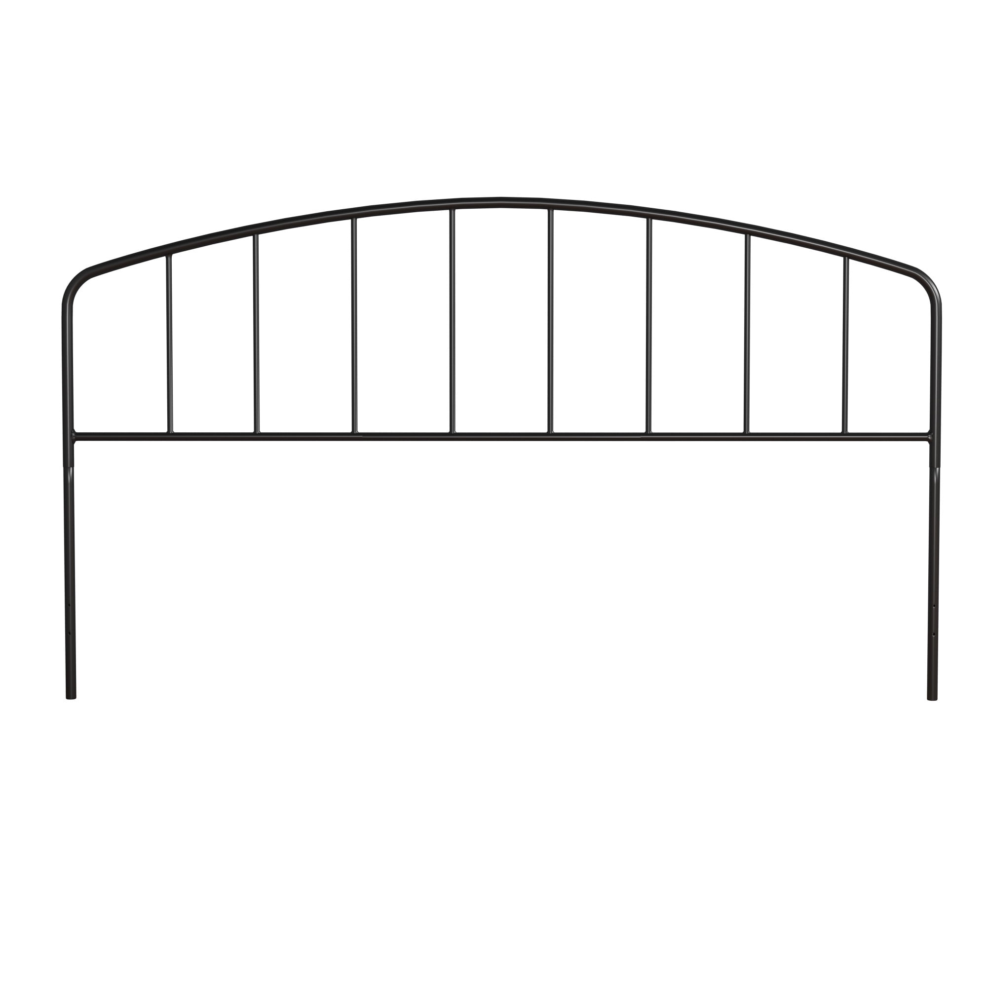 Tolland Black Metal King Spindle Headboard with Arched Design