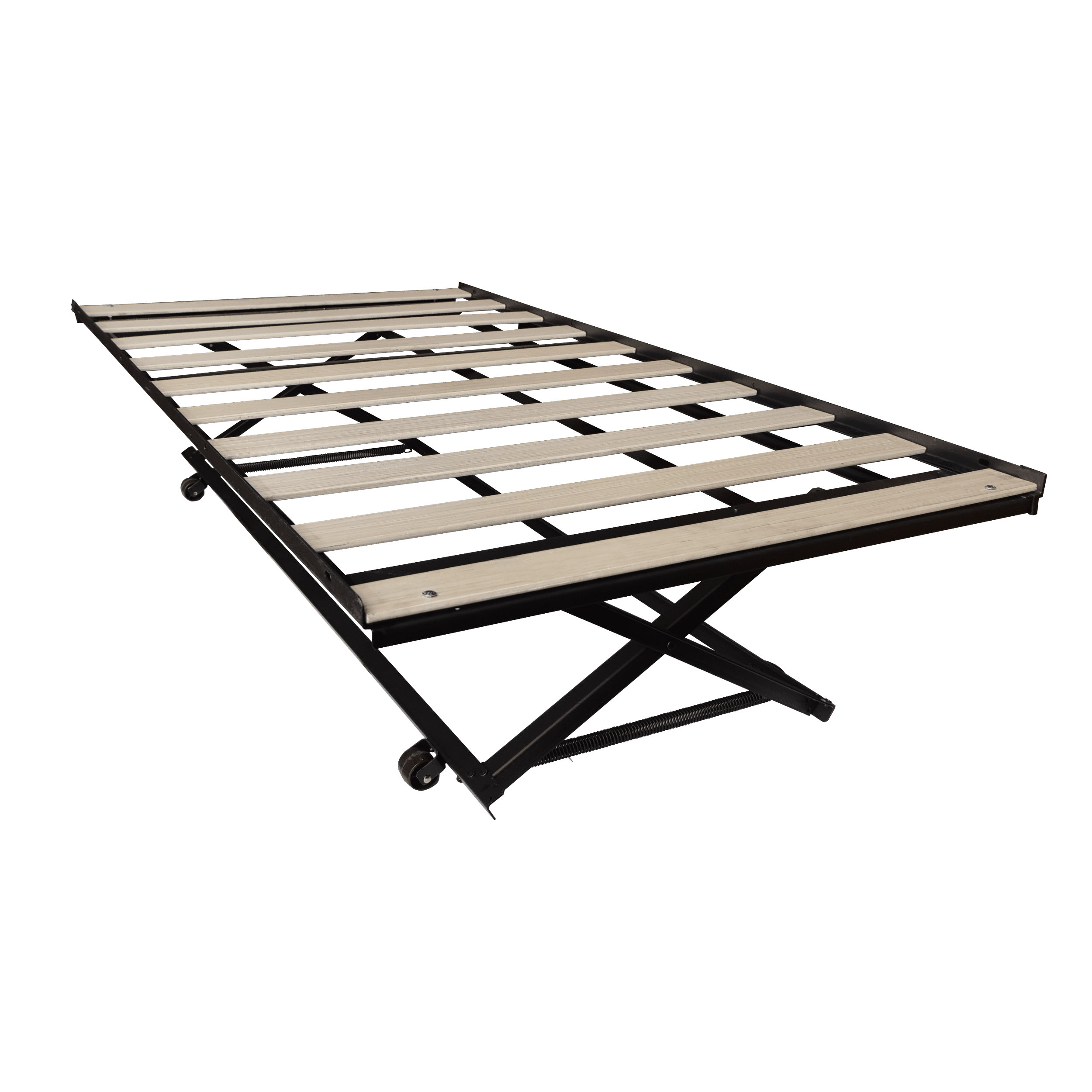 Hillsdale Furniture Twin Pop Up Trundle Unit with Wood Slats, Dark Brown