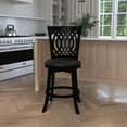 thumbnail image 1 of Hillsdale Furniture Van Draus Wood Counter Height Swivel Stool with Black Vinyl Seat, 1 of 16