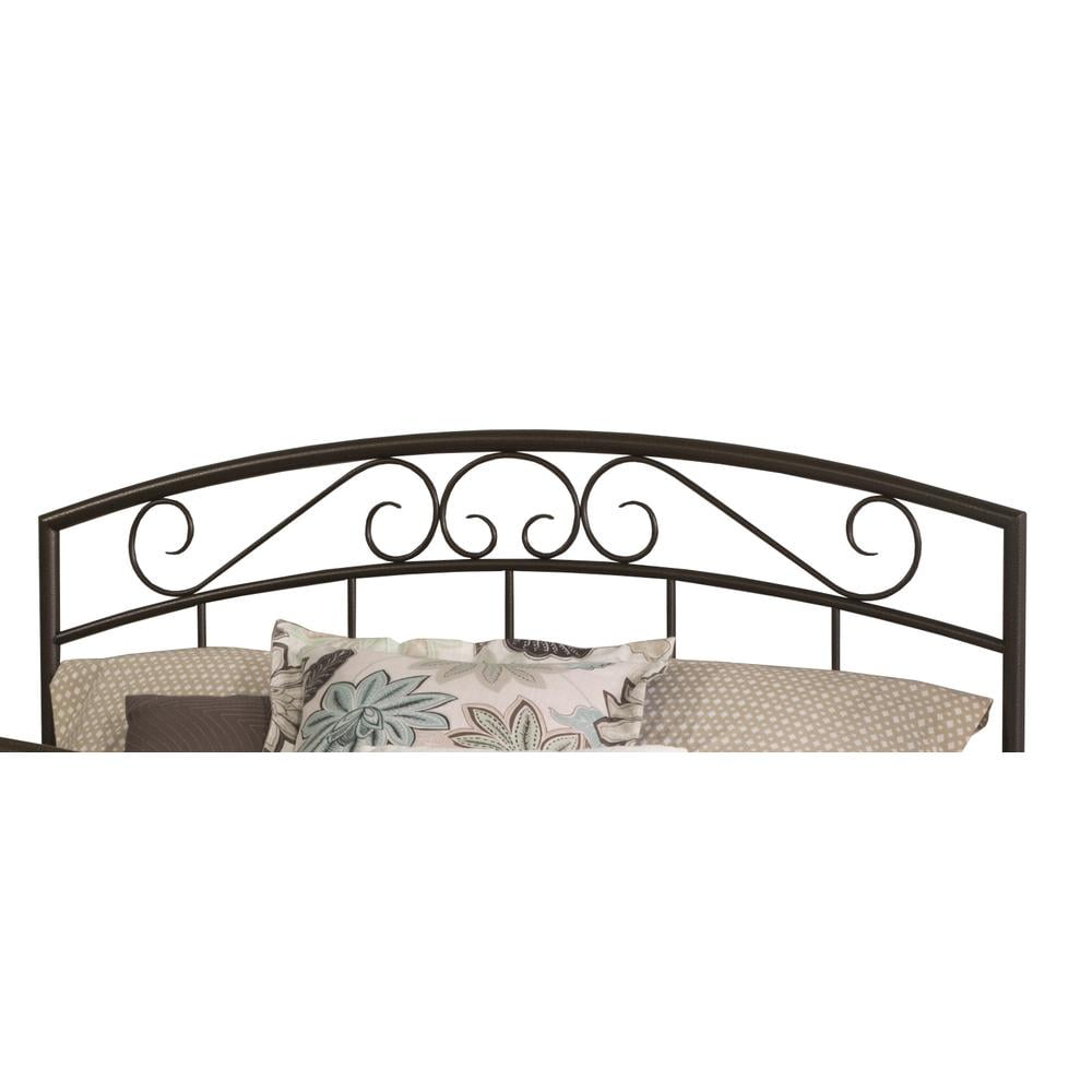 Copper Pebble Full/Queen Metal Headboard with Scrollwork
