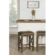 Hillsdale Furniture Willow Bend Stationary Wood Backless Counter Height Stool, Set of 2, Antique Brown Walnut