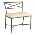 thumbnail image 1 of Hillsdale Wimberly 18" Fabric & Metal Vanity Stool in Cream/Champagne Gold, 1 of 16