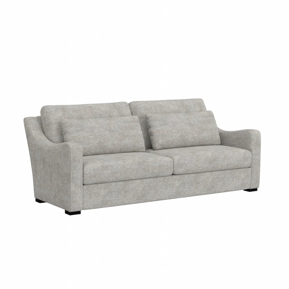 Hillsdale Furniture York Upholstered Sofa in Stone Gray fabric