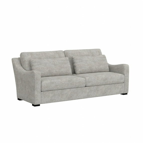 Hillsdale Furniture York Upholstered Sofa in Stone Gray fabric