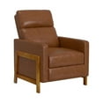 thumbnail image 1 of Hillsdale  Garnett Modern Faux Leather Recliner Saddle Brown, 1 of 15