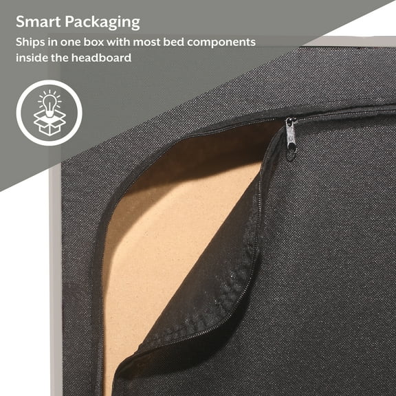 Hillsdale Gayle Nail Head Trim Upholstered Queen Bed Gray Fog Fabric