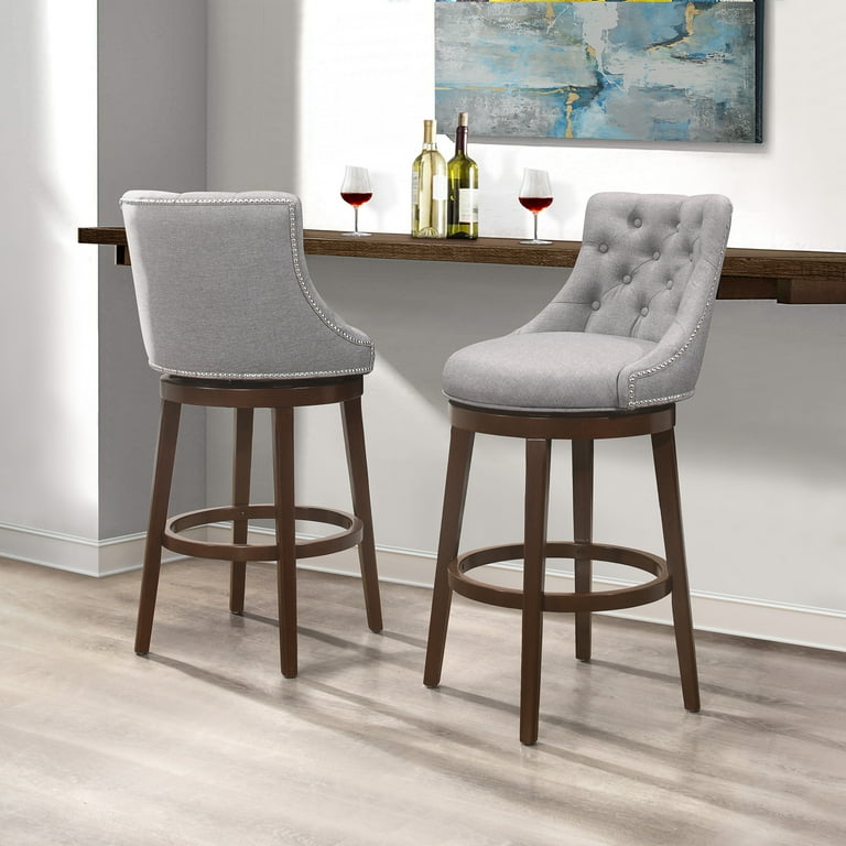Hillsdale Halbrooke 30 Wood Traditional Bar Stool in Chocolate