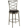 thumbnail image 1 of Hillsdale Harlow 47.75" Metal Transitional Bar Stool in Silver/Antique Pewter, 1 of 3