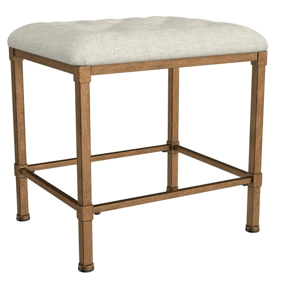 Hillsdale Katherine Backless Vanity Stool, Golden Bronze