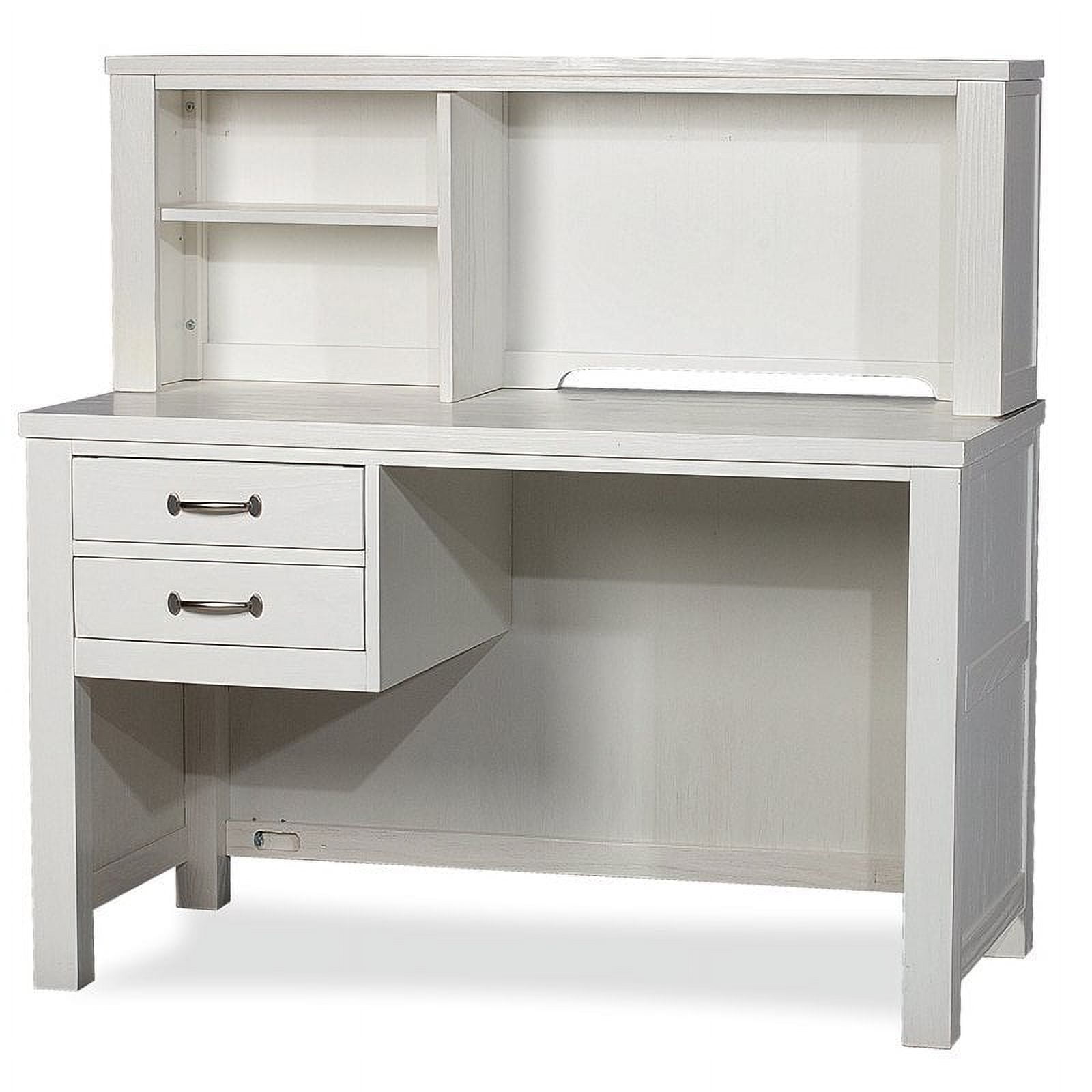 Hillsdale Kids and Teen Highlands Wood Desk with Hutch White