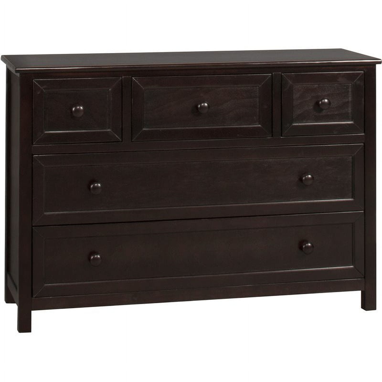 Hillsdale Kids and Teen Schoolhouse 4.0 Wood Dresser with 5 Drawers Chocolate