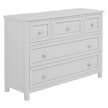 Hillsdale Kids and Teen Schoolhouse 4.0 Wood Dresser with 5 Drawers White