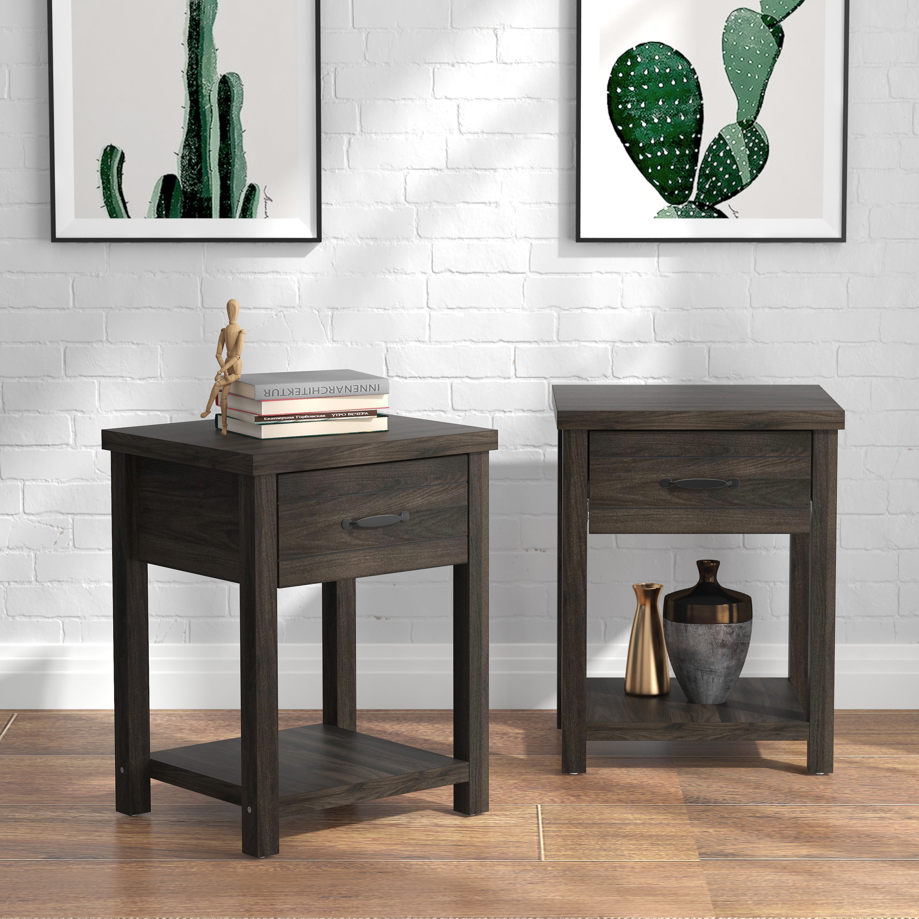 Espresso nightstand set deals