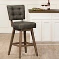 thumbnail image 1 of Hillsdale Lanning 41.25" Wood Counter Stool in Weathered Brown/Chocolate Brown, 1 of 5