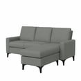 thumbnail image 1 of Hillsdale  Matthew Upholstered Reversible Chaise Sectional - 36H x76W x 57.25D Smoke - Left Facing, 1 of 5