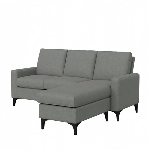 Hillsdale Matthew Upholstered Reversible Chaise Sectional - 36H x76W x 57.25D Smoke - Left Facing