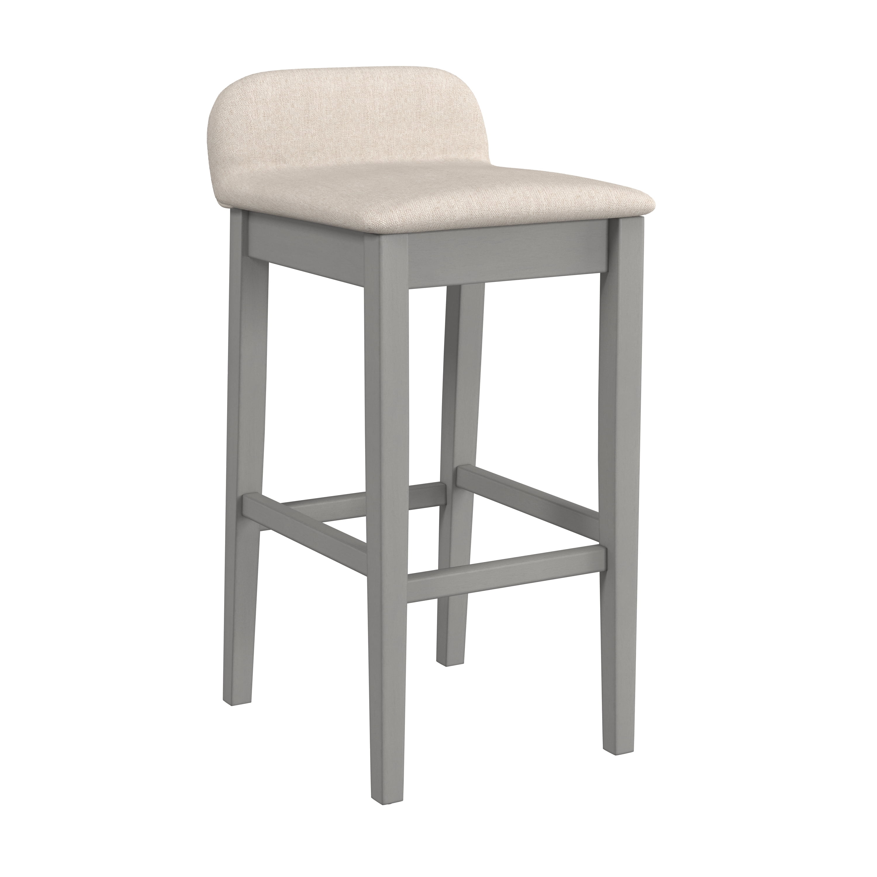 Hillsdale Maydena 30" Wood Contemporary Bar Stool, Gray Finish