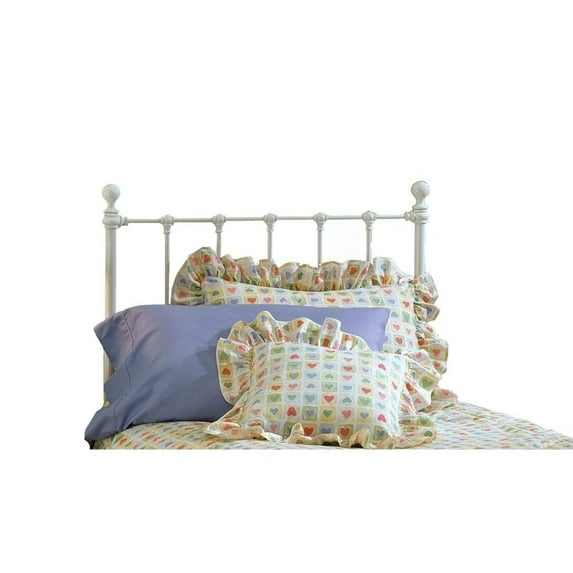Hillsdale Molly Old Fashioned Queen Metal Spindle Headboard in White